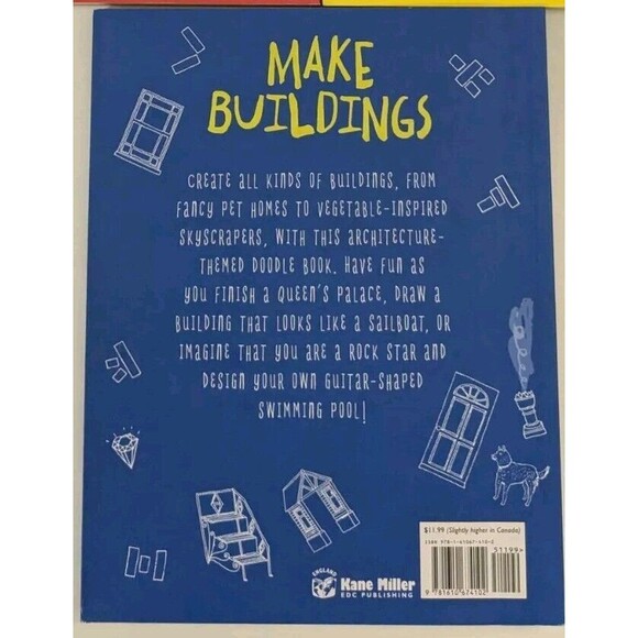 Make Buildings: A Doodle Design Activity Book New Creative Imagination - Picture 5 of 5